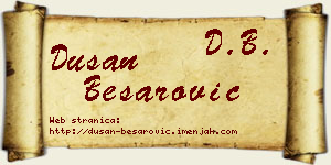 Dušan Besarović vizit kartica